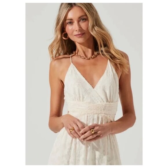 Anthropologie ASTR The Label Frolic Cutout Maxi Dress Wedding Bride Boho Coastal - Picture 2 of 16